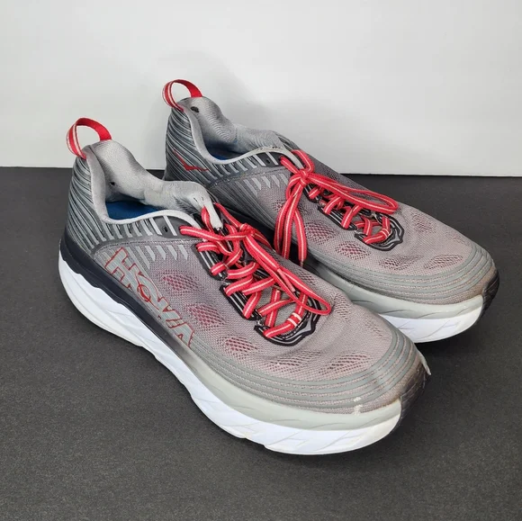 Hoka One One | Shoes | Hoka One One Bondi 6 Gray Red Mens  display picture 1